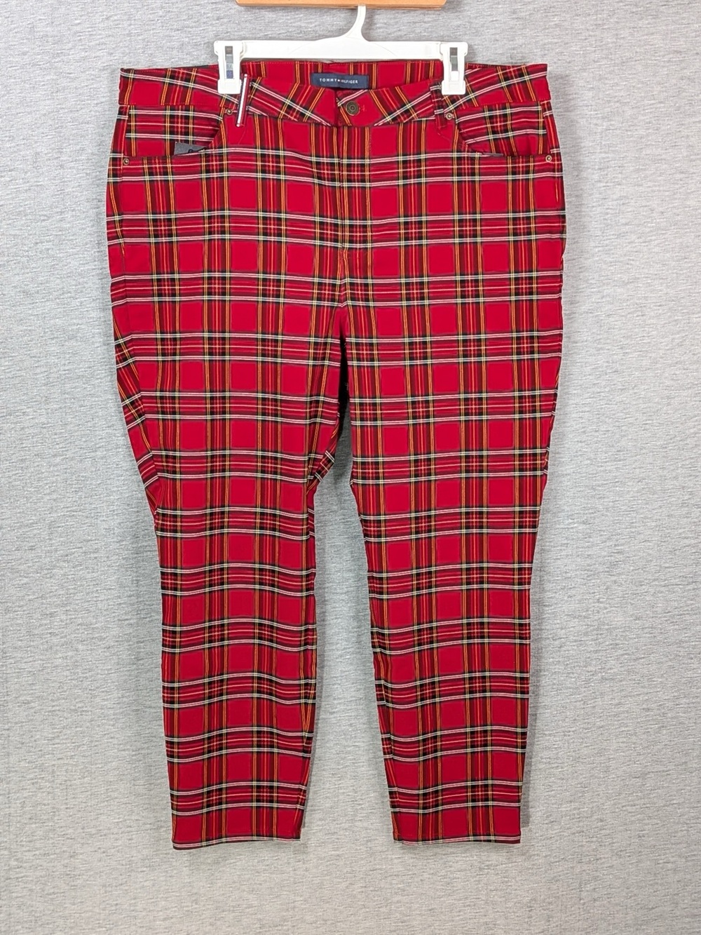 Tommy Hilfiger Tribeca Skinny Patterned Pants - Picture 4 of 15